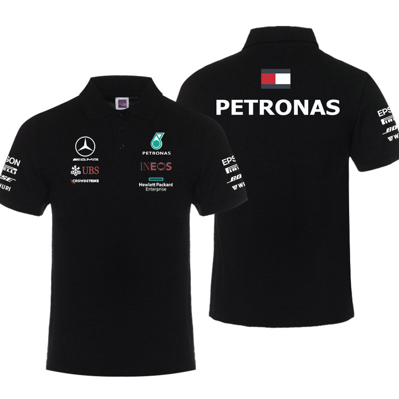 Polo Mercedes AMG Petronas F1 Racing Team Motorsport Homme Coton Manche Courte